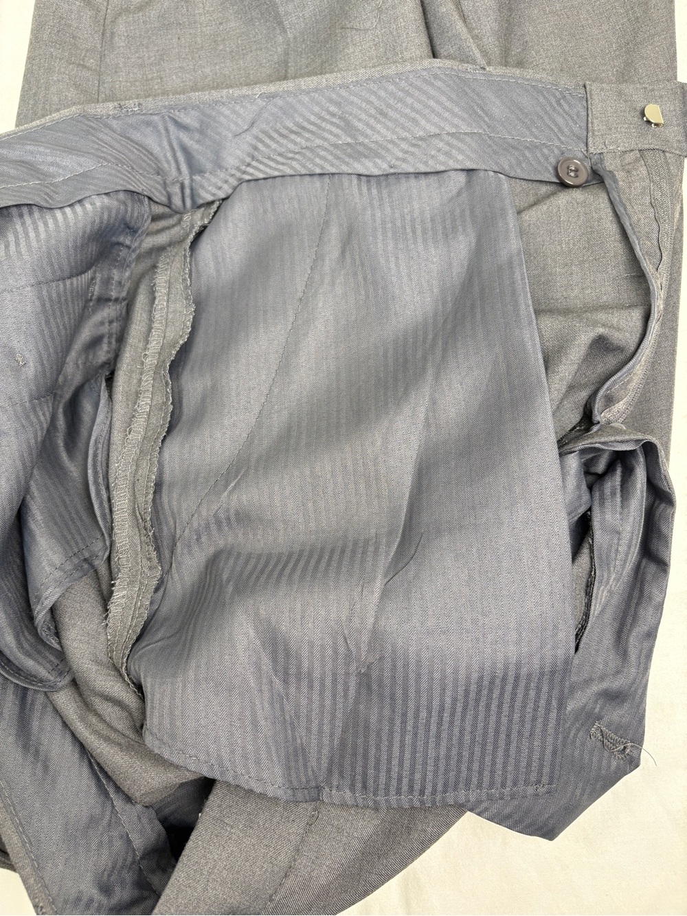Men's Dress Pants — Dark Gray Tailored Flat Front - Picture 12 of 12